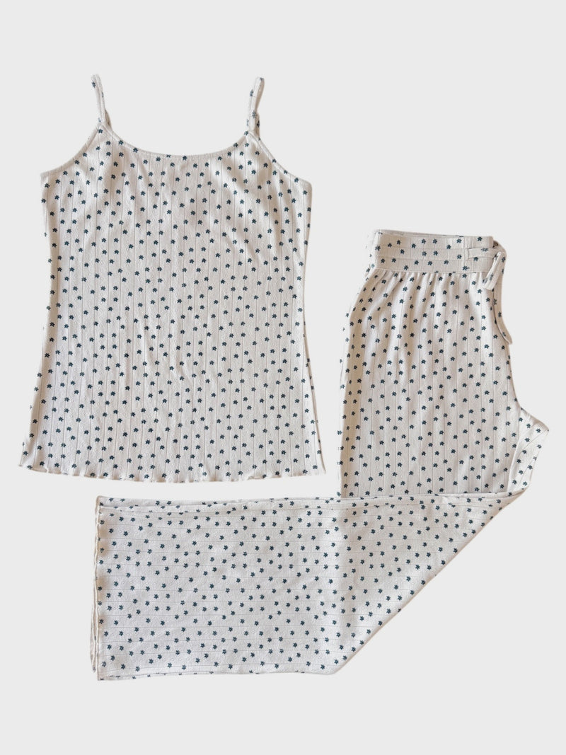 Blue Flower Womens Lounge Set