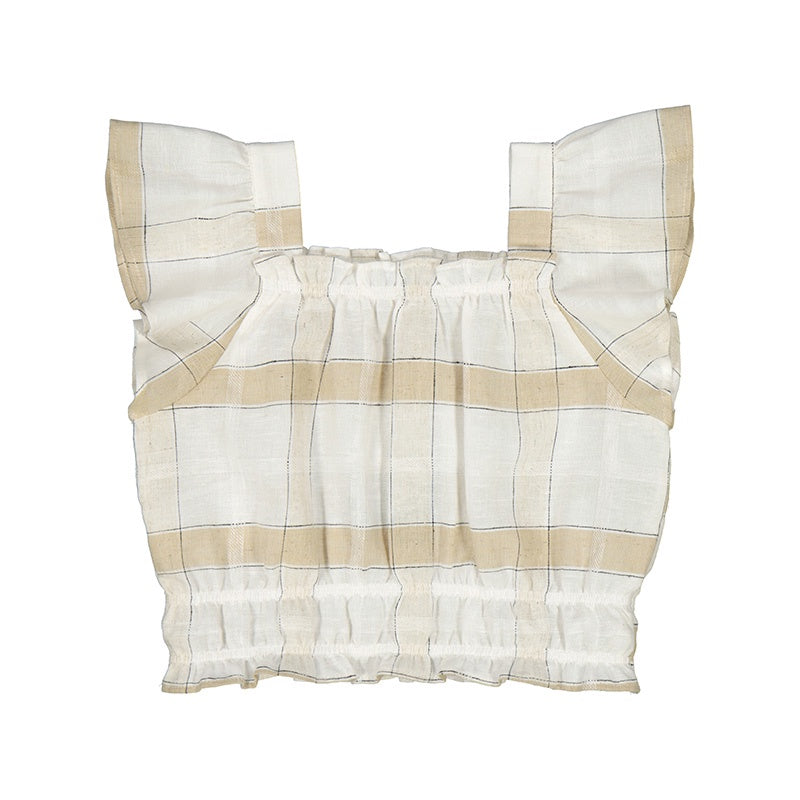 Plaid Linen Blouse