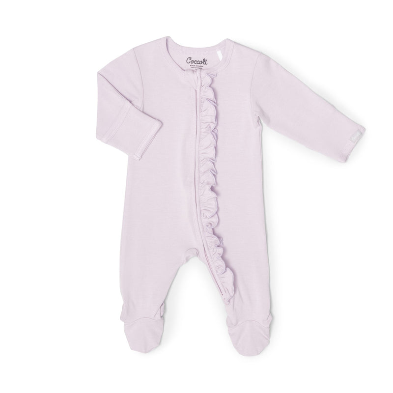 Lavender Ruffle Footie