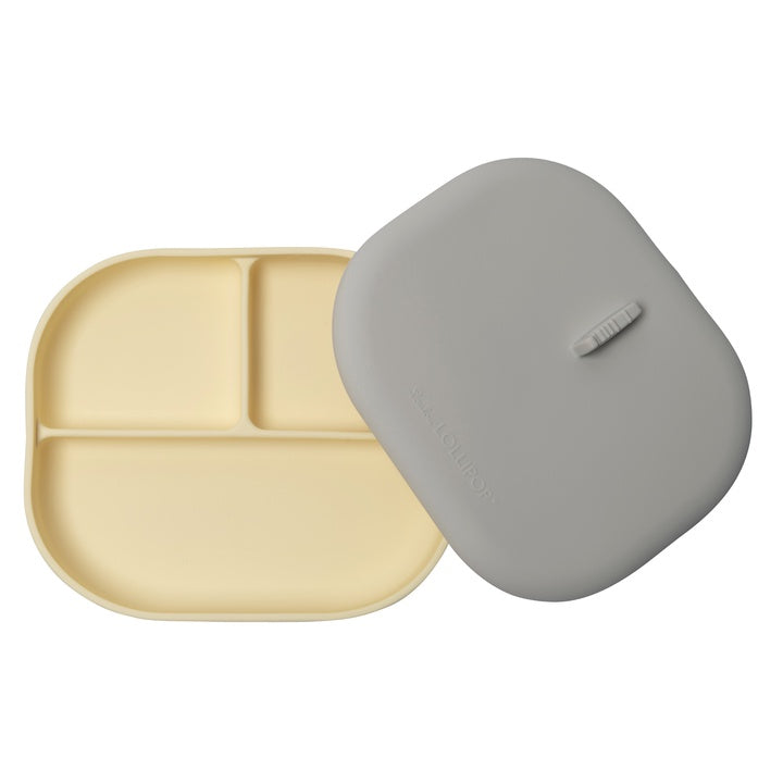 Sunny Yellow Divided Plate